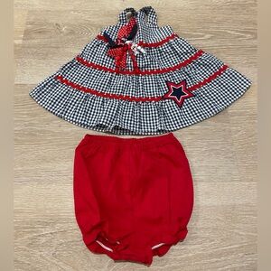 Good Lad | Patriotic Girl Party Dress with Diaper Cover | Size 9M